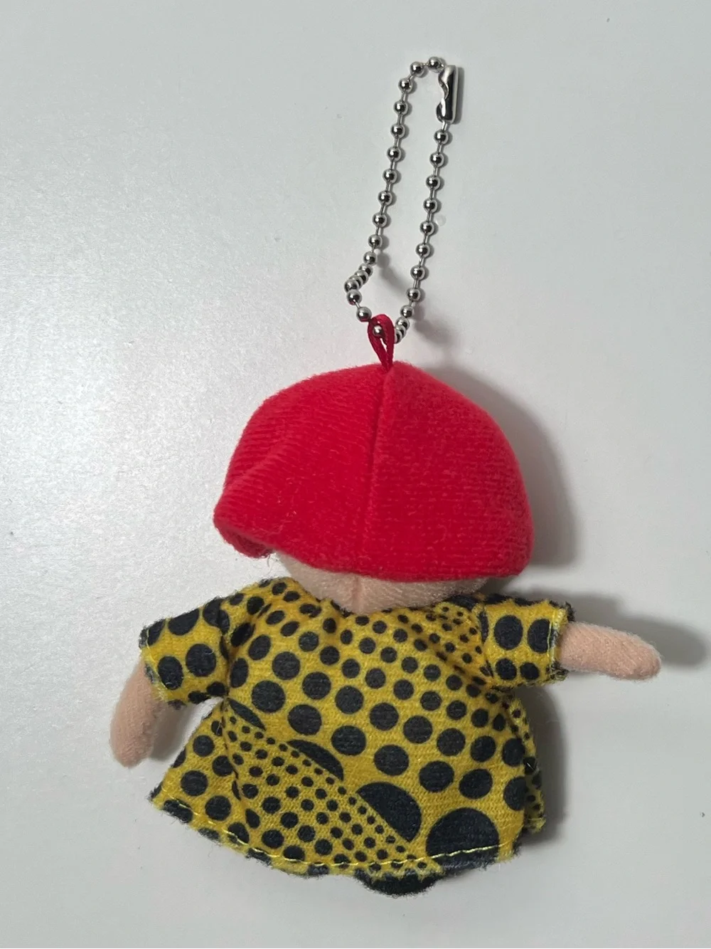 Yayoi Kusama Polka Dot Plush Artist Doll Mascot Bag Charm Keychain